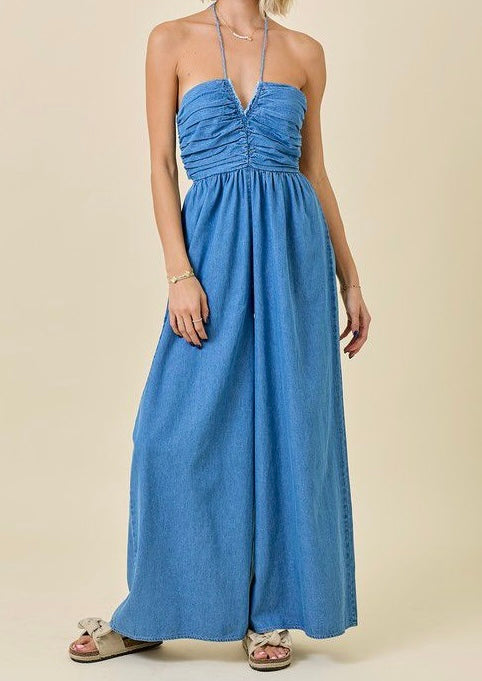 Bridesmaid V Notch Strapless Jumpsuit No Boundaries Strapless