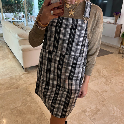 Flannel Overall Dress