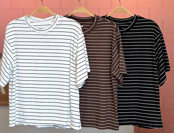 Oversized Infinity Striped Tee