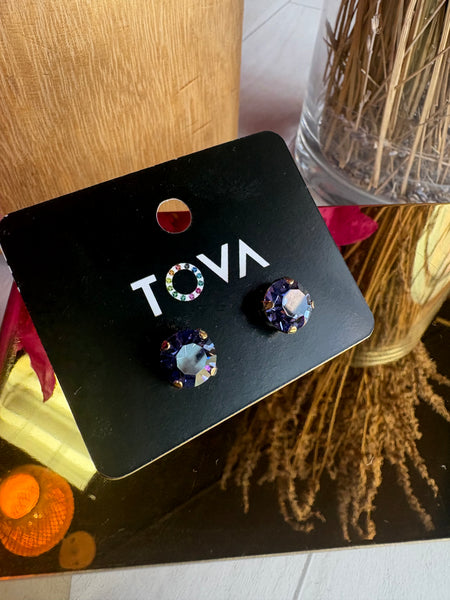 TOVA Purple Stud Earrings