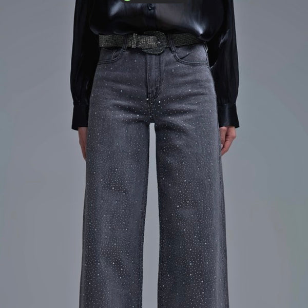 Bejeweled Black Jean