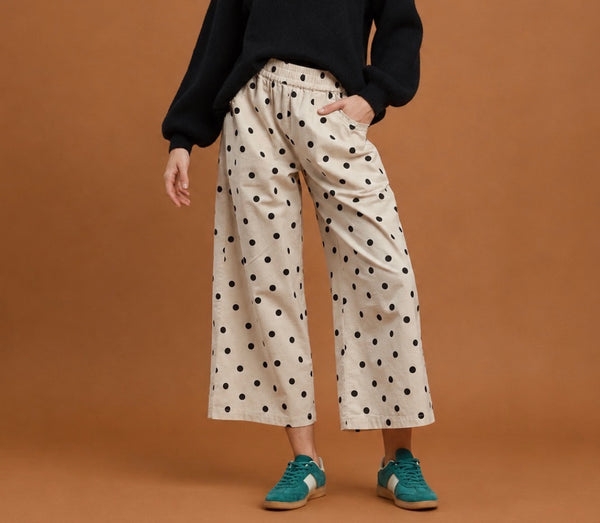 Elastic Wide Legs Pants