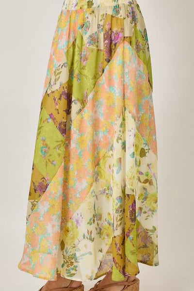 Mixed Print Skirt
