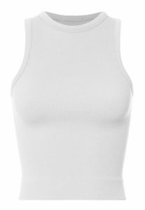 Ribbed Sleeveless Crop Tank