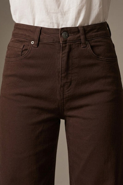 Cropped Brown Jeans