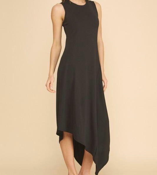 Asymmetrical Rib Dress