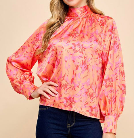 Coral Printed Long Sleeve