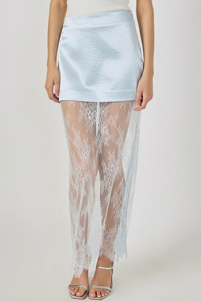 Satin and Lace Skirt