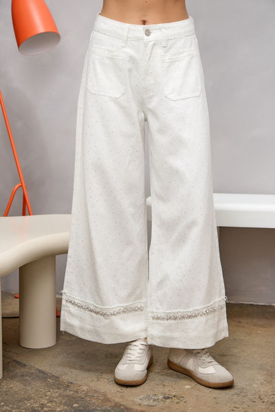 Jewel Cuffed Jeans