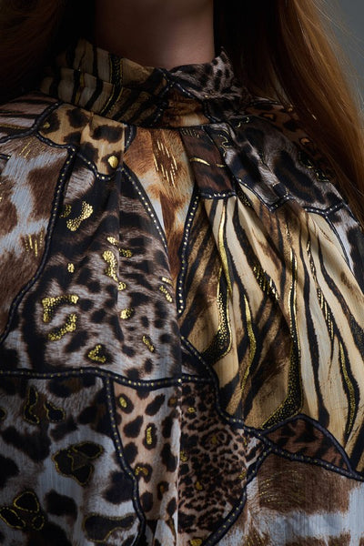 Mixed Animal Print Blouse
