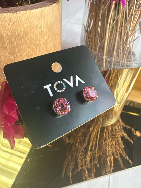 TOVA Baby Pink Stud Earrings