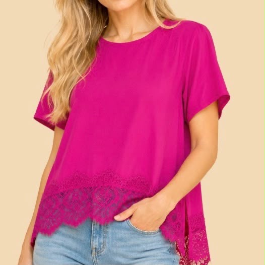 Lace Trim Top