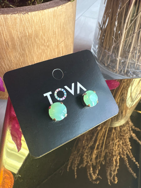 TOVA Sea Green Stud Earrings