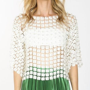 Flower Mesh Top