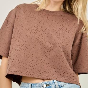 Rhinestone Cropped Tshirt