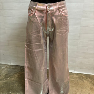 Pink shimmer jeans