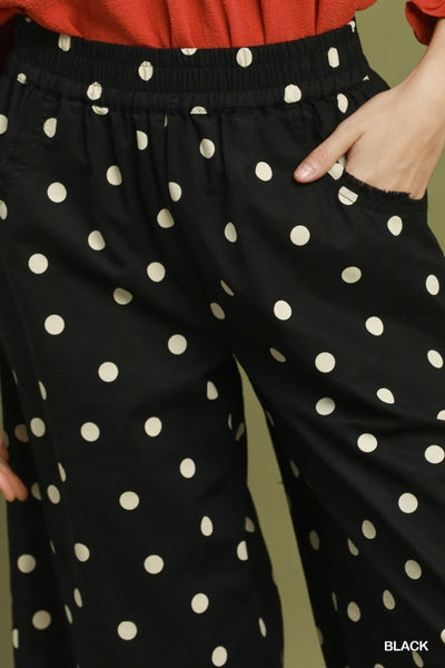 Elastic Wide Legs Pants
