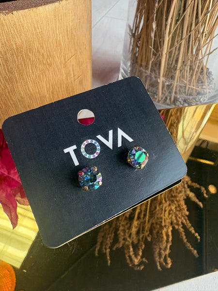TOVA Iridescent Small Stud Earrings