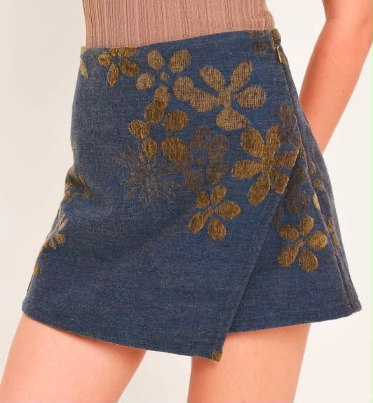Washed Flowers Skort