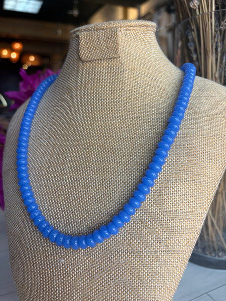 TOVA Blue Bead Necklace