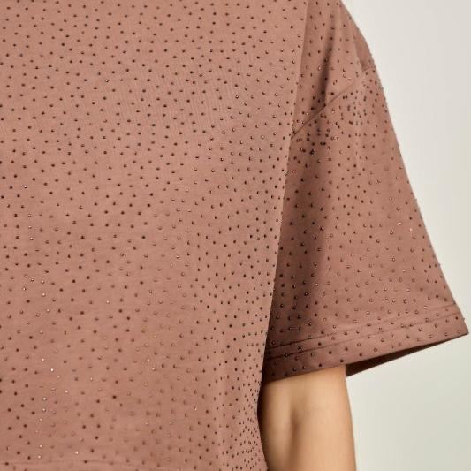 Rhinestone Cropped Tshirt