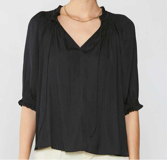 Short Sleeve Tie Front Top