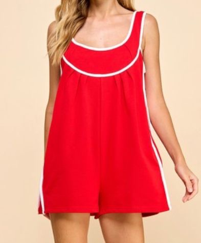 Red/white Romper