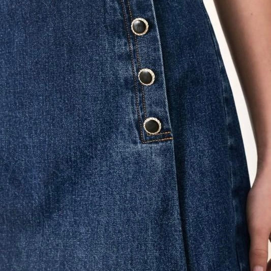 Washed Denim Skort