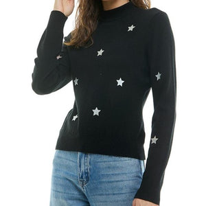 Black Star Turtleneck Sweater