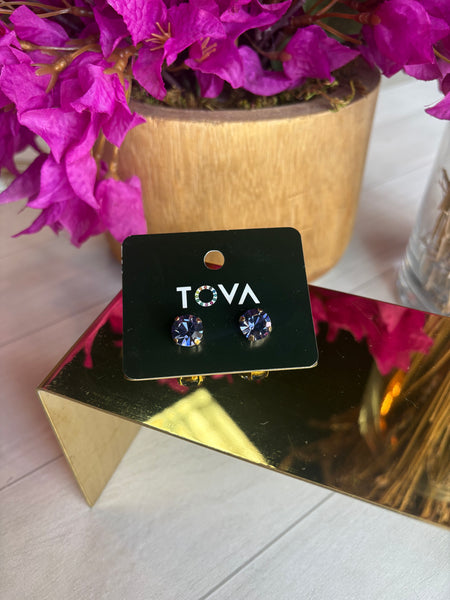 TOVA Purple Stud Earrings