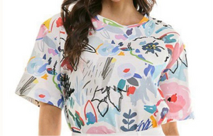 Abstract Oversized Top
