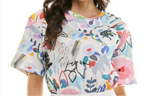 Abstract Oversized Top