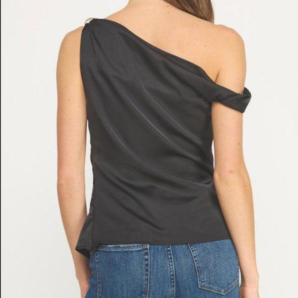Gold Detail Satin Blouse