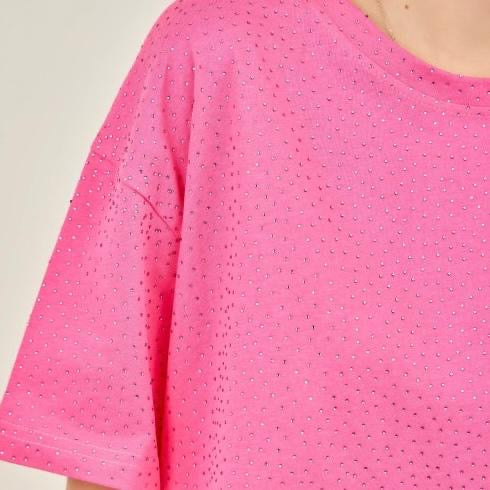 Rhinestone Cropped Tshirt