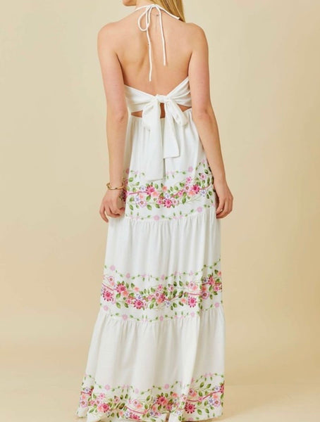 Floral print maxi dress