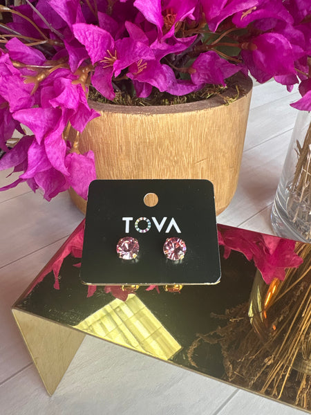 TOVA Baby Pink Stud Earrings