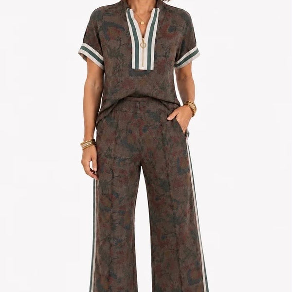 Flower Print Jogger Set