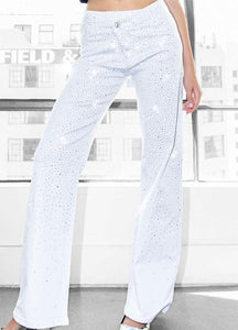 White Shimmer Jeans