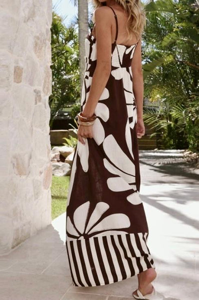 Brown Flower Dress