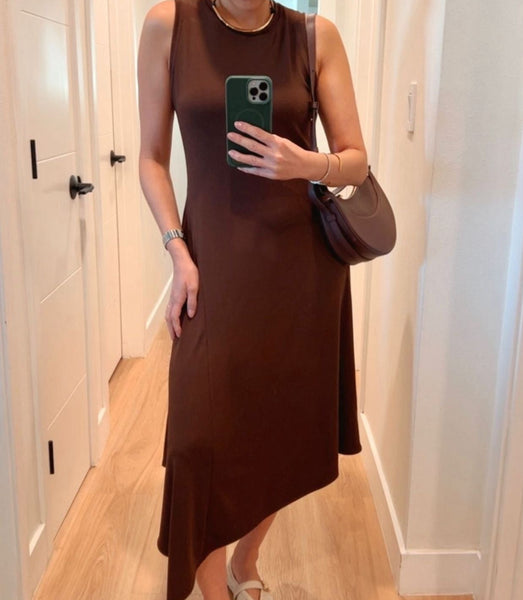 Asymmetrical Rib Dress