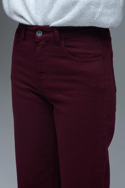 Cropped Burgundy Jeans