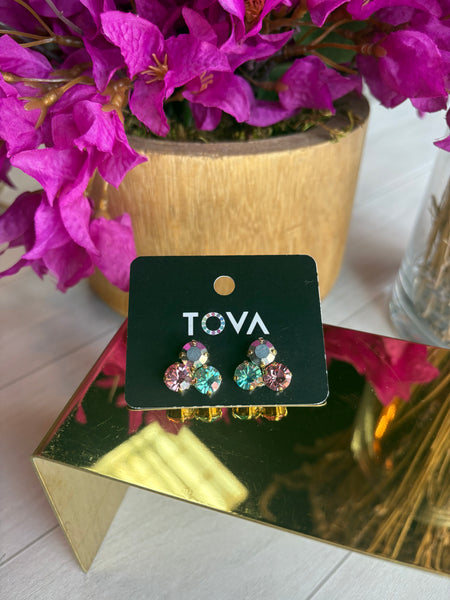 TOVA Tri-Stud Earrings