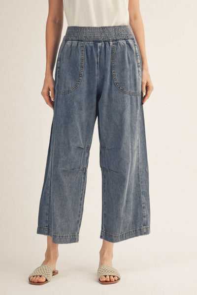 Elastic Denim Pant