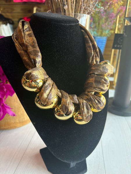 Chunky Golden Bead Necklace