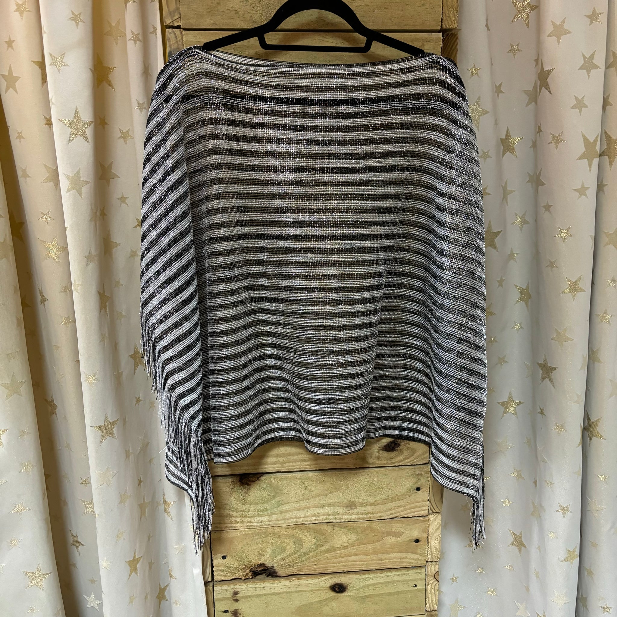 Striped poncho