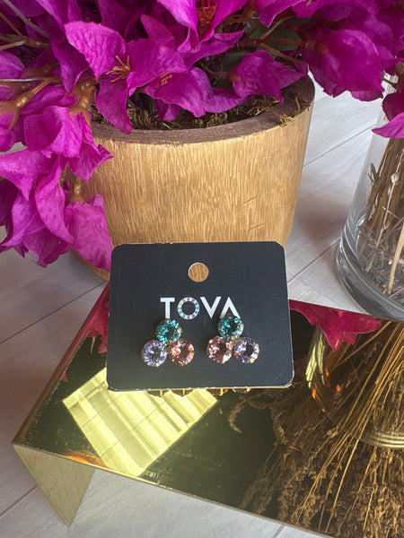 TOVA Tri-Stud Earrings