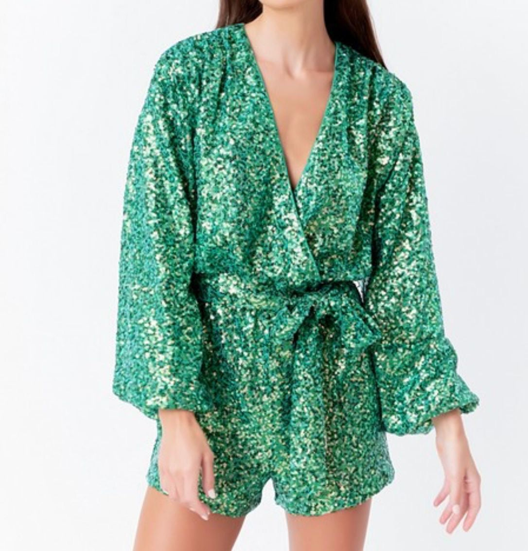 Green Sequin Jumpsuit