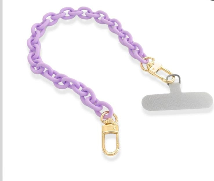 Matte Lavender Enamel Phone Chain