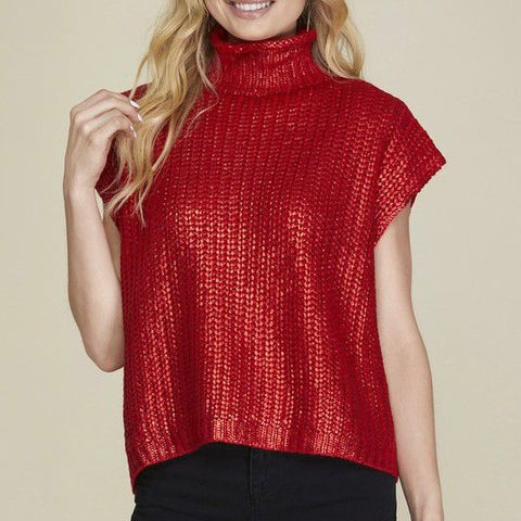 Metallic Sweater Top