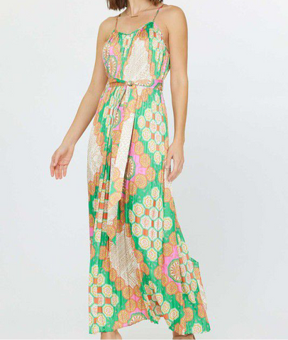 Boho Pleated Maxi Dress